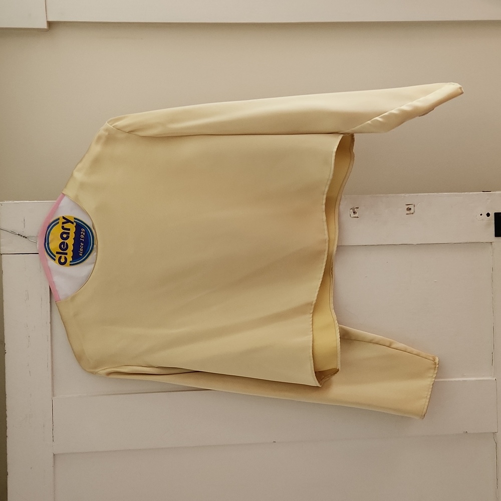 Yellow satin crop blouse XL